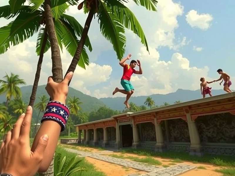 Temple Run 2 में विभिन्न बाधाओं का collage