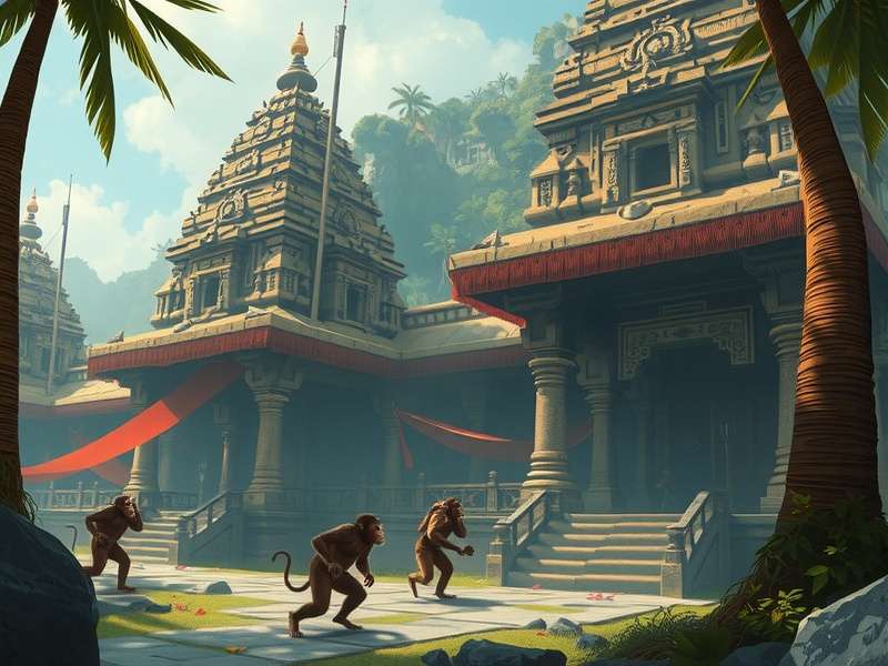Temple Run Evil Monkey chasing the character