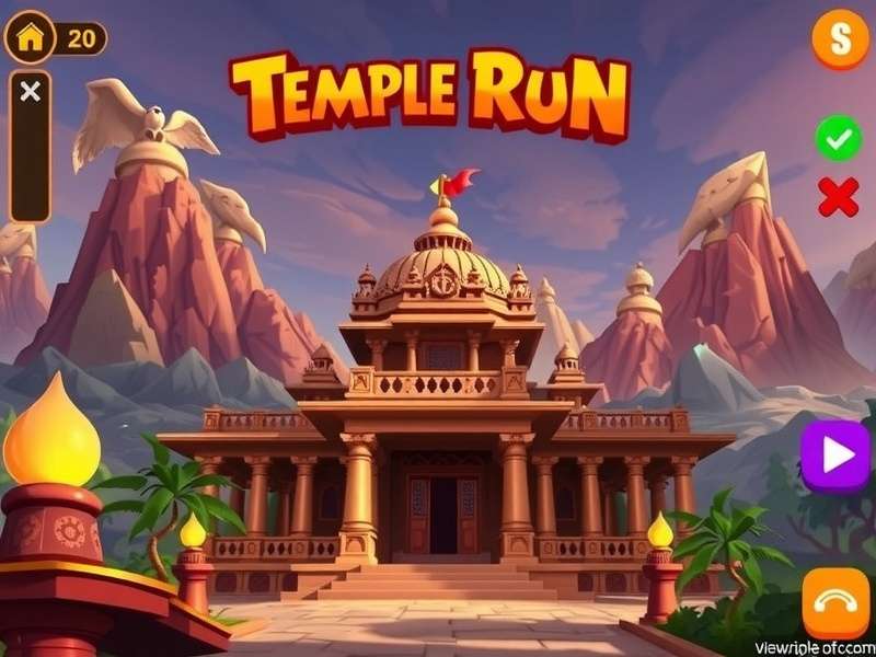Temple Run Main Menu Interface