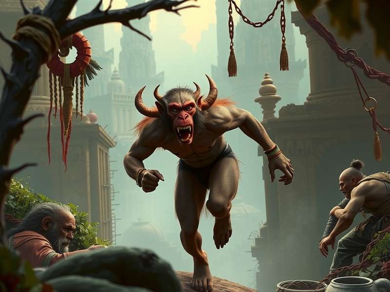 Temple Run Demon Monkey chasing character