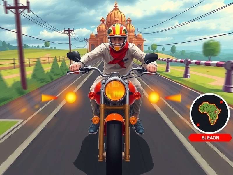Temple Run Bike Game gameplay screenshot