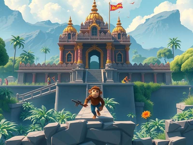 Temple Run Monkey Fortnite Gameplay
