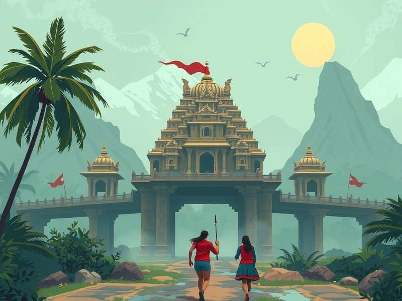 Temple Run Mixon गेमप्ले एक्शन