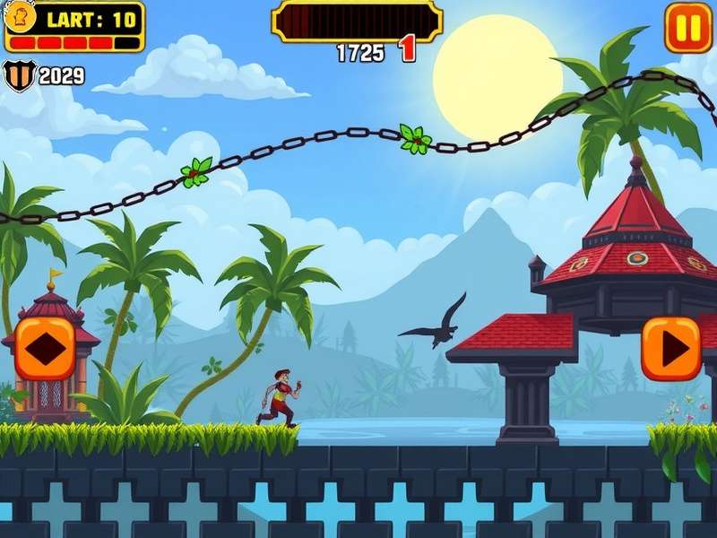 Temple Run 2 gameplay screenshot showing character running through temple