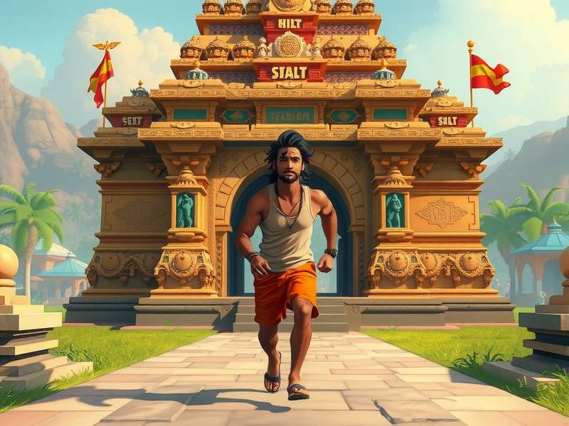 Temple Run 2 Guy character running through ancient temple
