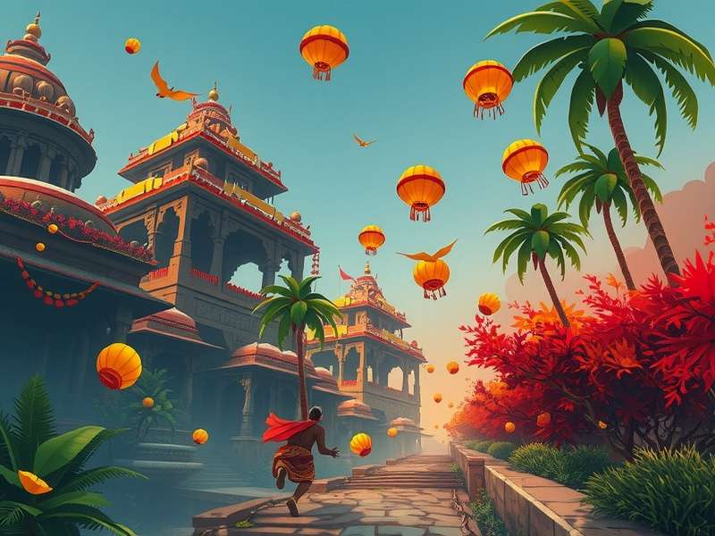 Temple Run Fall Gameplay Screenshot