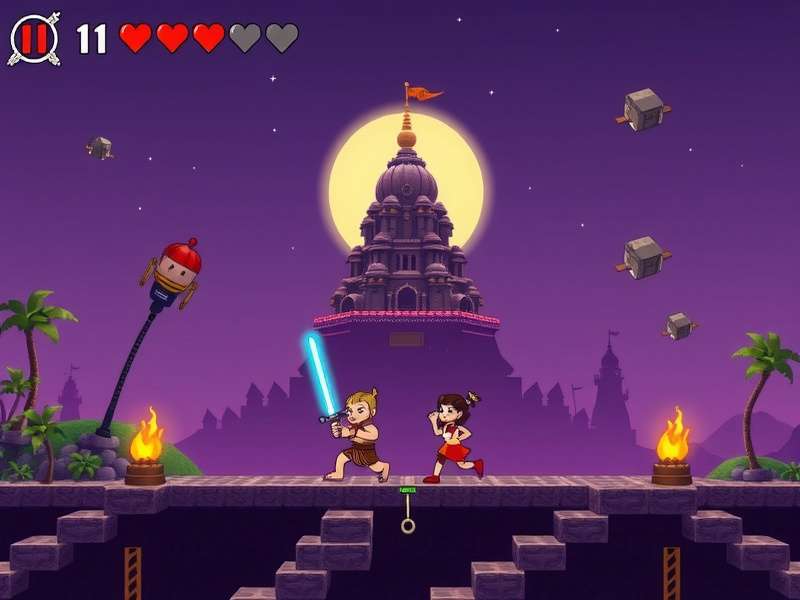 Minecraft Animation Temple Runner gameplay screenshot