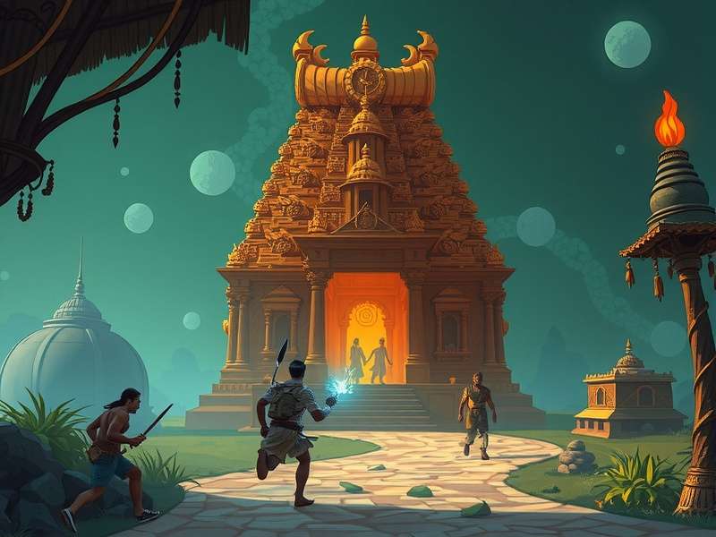Temple Run Indian गेमप्ले स्क्रीनशॉट