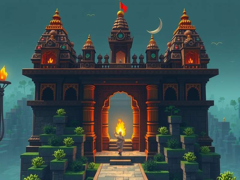 Temple Run Minecraft Map Gameplay