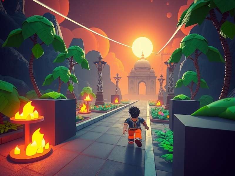Temple Run Miniplay Roblox गेमप्ले