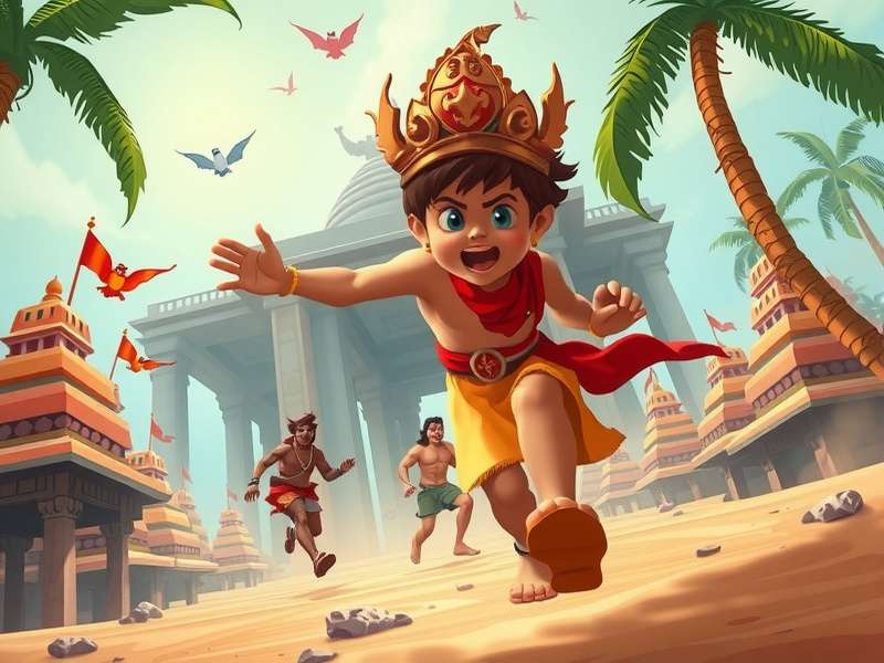 Temple Run Flash Boy Gameplay