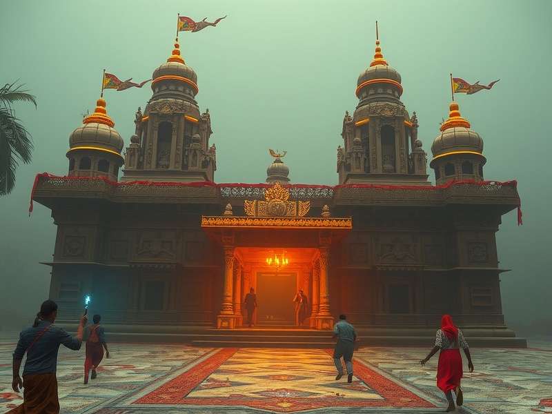 Temple Run गेम में falling down sound effect का दृश्य