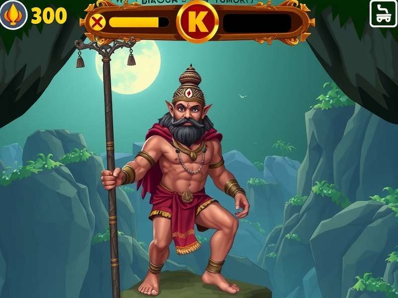 Temple Run 60519 gameplay screenshot showing character running through ancient temple
