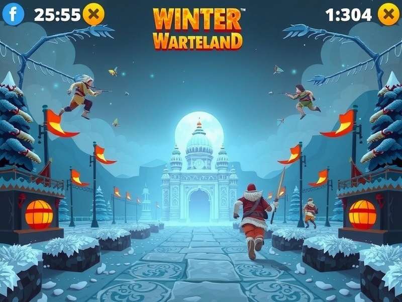Winter obstacles in Temple Run Winter Wasteland