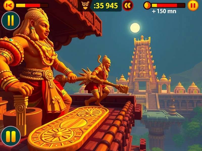 AI playing Temple Run game on mobile device