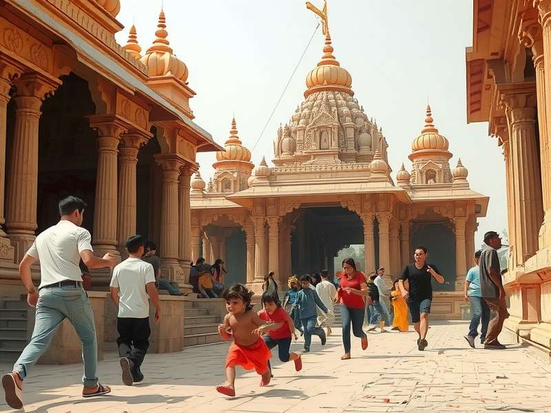 बेबी प्लेइंग टेम्पल रन गेम स्क्रीनशॉट