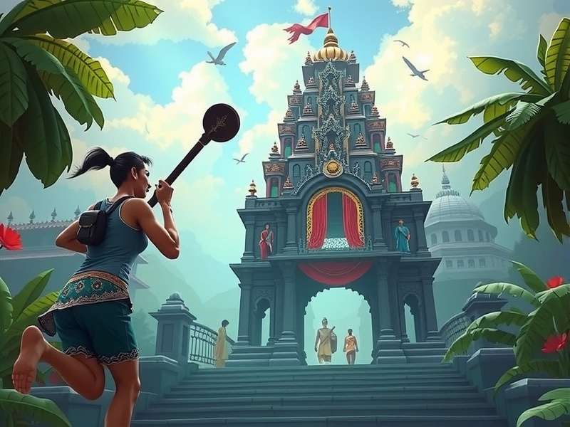 Google Temple Run Open गेम इंटरफेस
