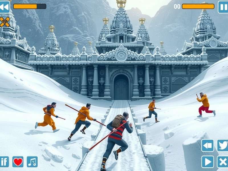 Temple Run Snow Games का स्क्रीनशॉट