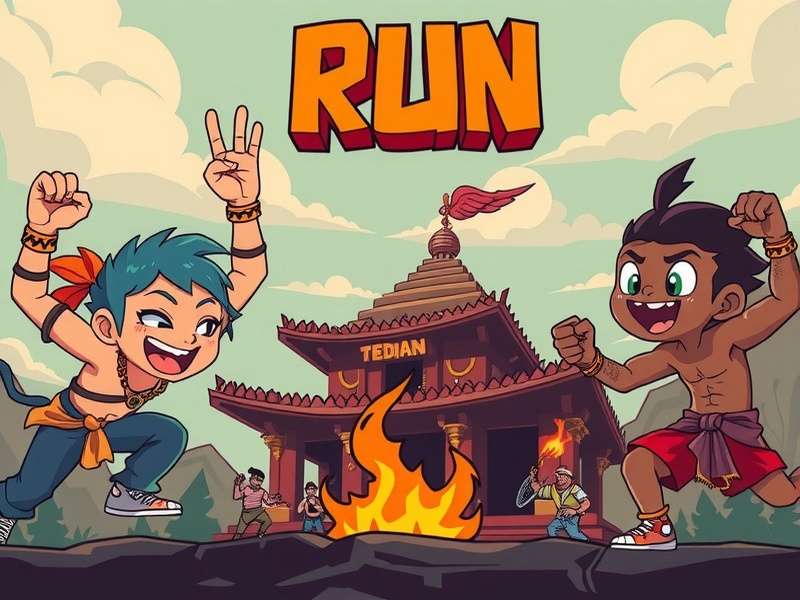 Temple Run गेम में हंसी की आवाज़ का दृश्य
