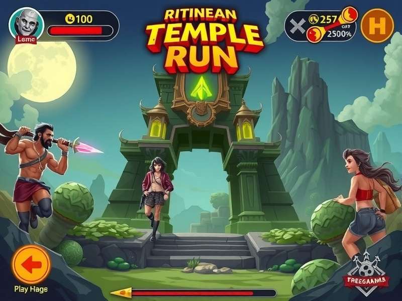 Temple Run 0zzzvcc गेमप्ले स्क्रीनशॉट