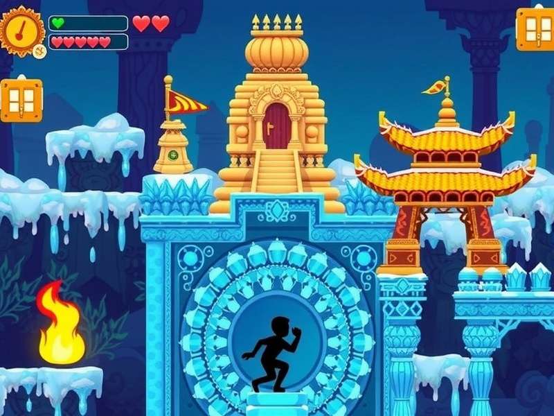 आइस टेम्पल रन 2 गेमप्ले स्क्रीनशॉट