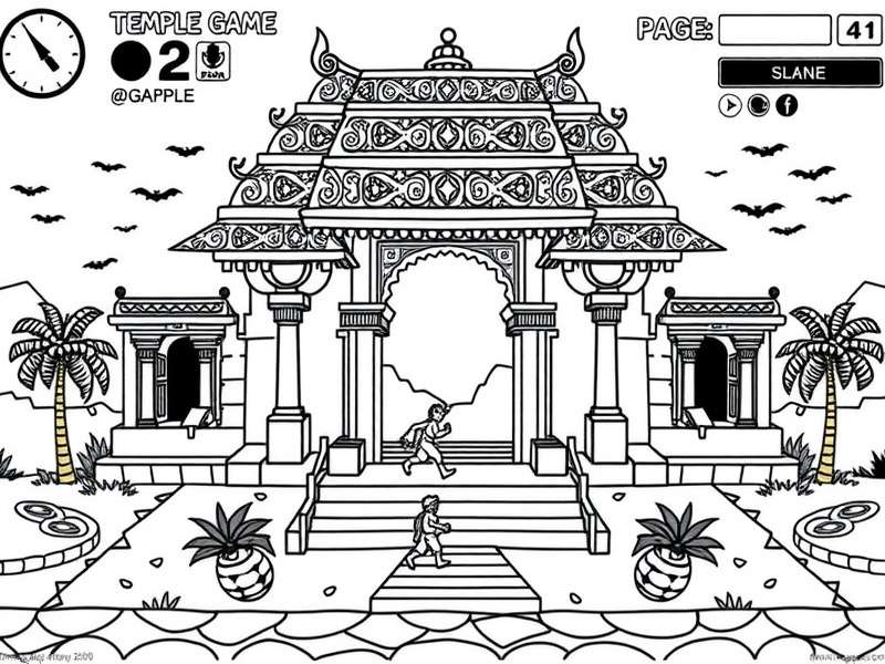 Temple Run Guy Dangerous coloring page
