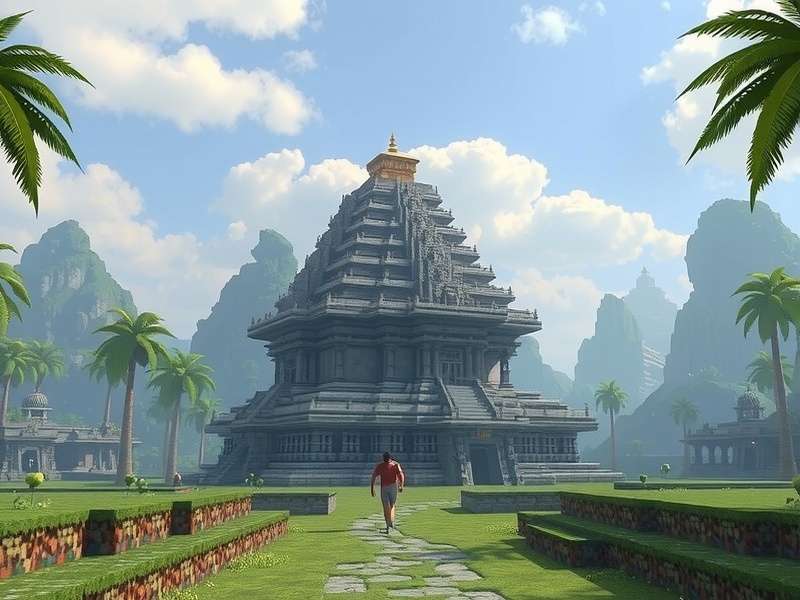 Temple Run in Minecraft gameplay screenshot