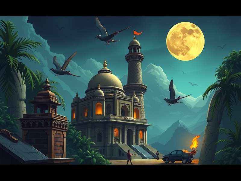 Temple Run 1 gameplay screenshot showing character running through ancient temple