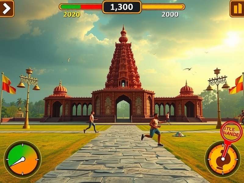 Temple Run Workout Mode gameplay showing character running with fitness elements