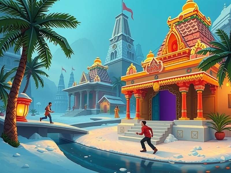 Temple Run 2 Christmas gameplay screenshot