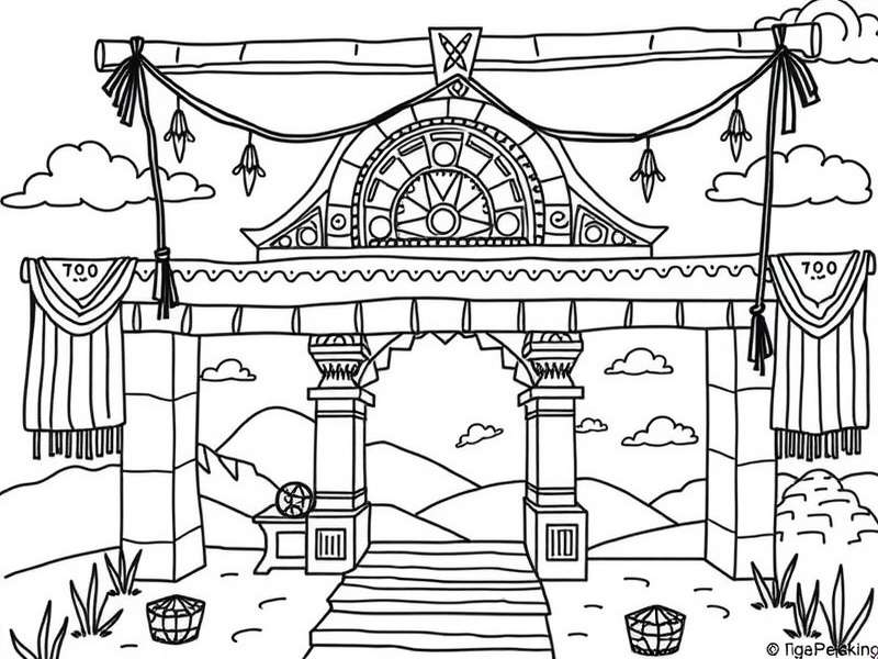Temple Run environment coloring page
