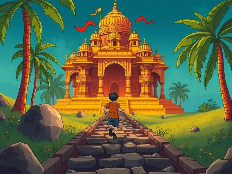 Temple Run 90s Music gameplay screenshot