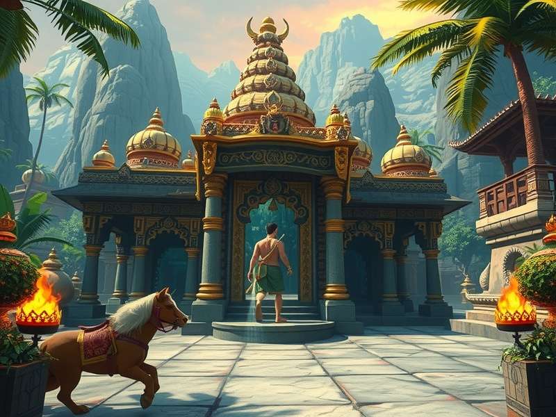 Temple Run Spielaffe गेमप्ले स्क्रीनशॉट