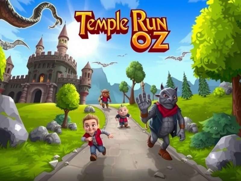 Concept art for Temple Run Oz Diwali update showing festival elements