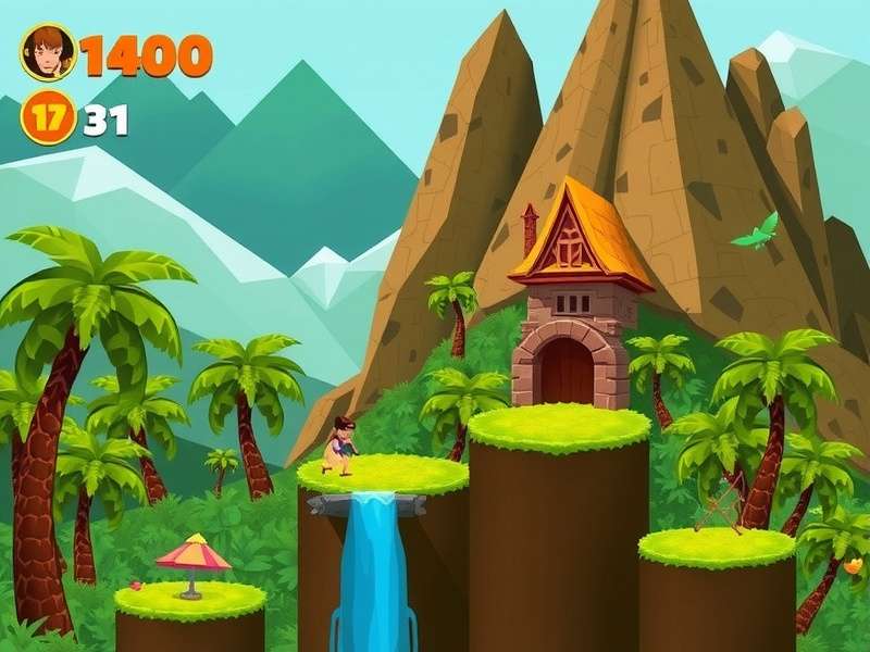 Temple Run 2 gameplay screenshot on iPhone 15 showcasing vibrant graphics