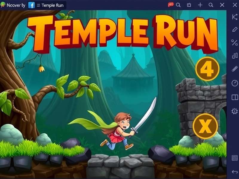 Temple Run Hack Mod Menu interface showcasing unlimited coins and gems