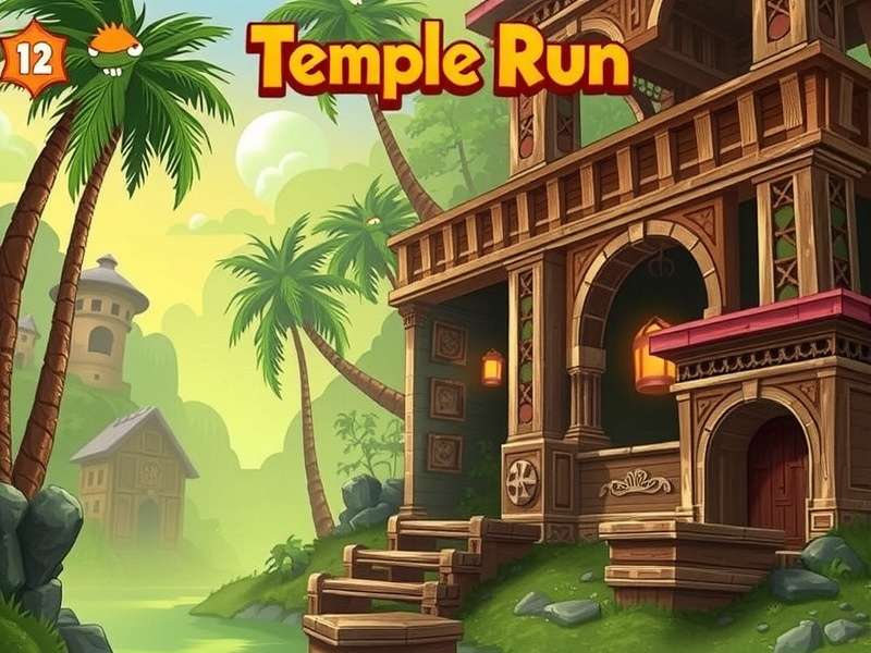 Temple Run 2 version 1.0.0 gameplay screenshot showing the classic temple environment