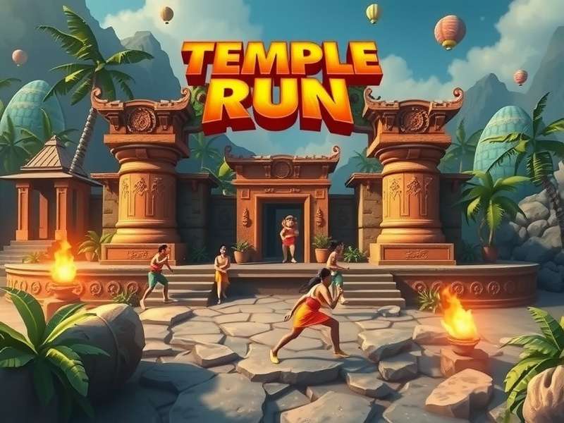 Temple Run controls demonstration on mobile device