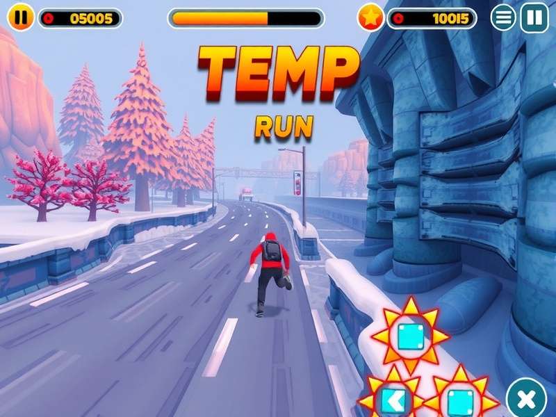 Detailed map of Temple Run game path showing turns, traps, and coin locations