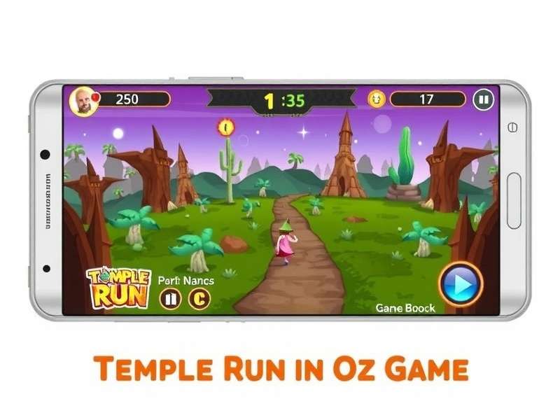 Temple Run Oz Gameplay Screenshot showing character running on yellow brick road