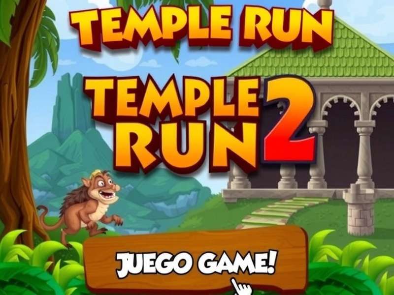 Temple Run 2 Gameplay Screenshot showing character running through ancient temple