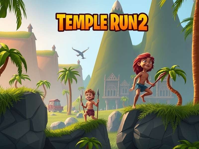 Side-by-side comparison of obstacle density in Temple Run 2's jungle vs. sky themes