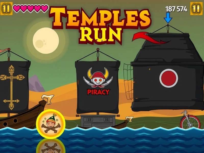 Reddit piracy discussion analysis chart for Temple Run 1 and 2