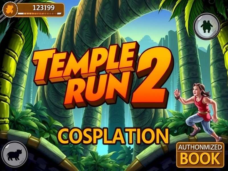 Temple Run 2 gameplay on Windows PC showing enhanced graphics