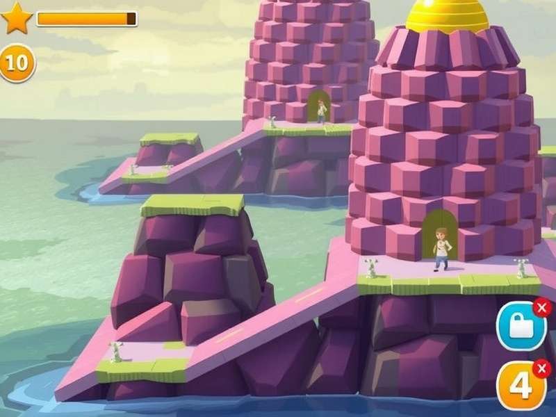 Mobile gaming scene with Temple Run gameplay visible on a phone screen