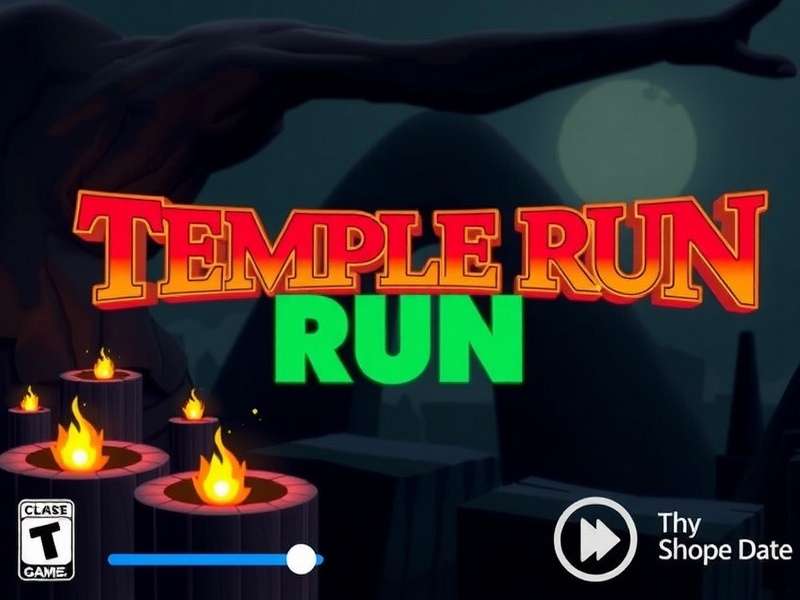 Early Temple Run development build screenshot showing different UI