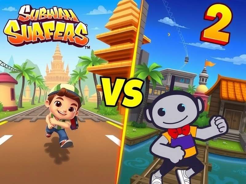 Subway Surfers and Temple Run 2 gameplay comparison