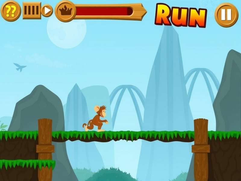 Waveform analysis of Temple Run 1 monkey sound showing frequency peaks