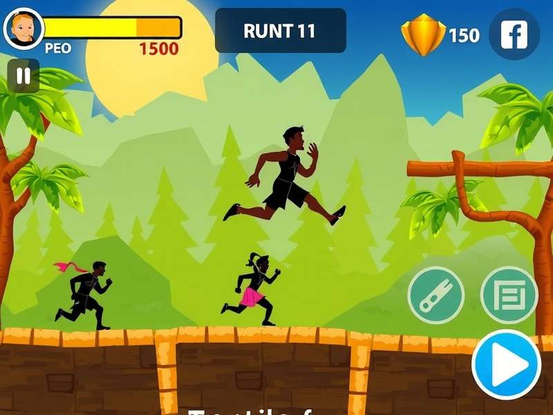 Temple Run gameplay screenshot showing character running on ancient ruins