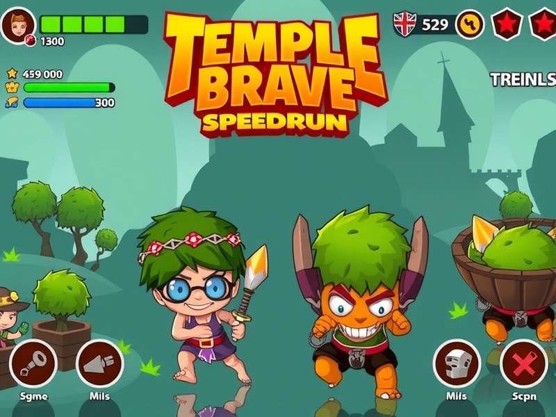 Temple Run Brave game screenshot showing a complex corridor